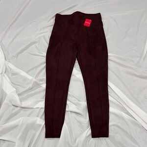 SPANX Deep Red High-Waisted Leggings